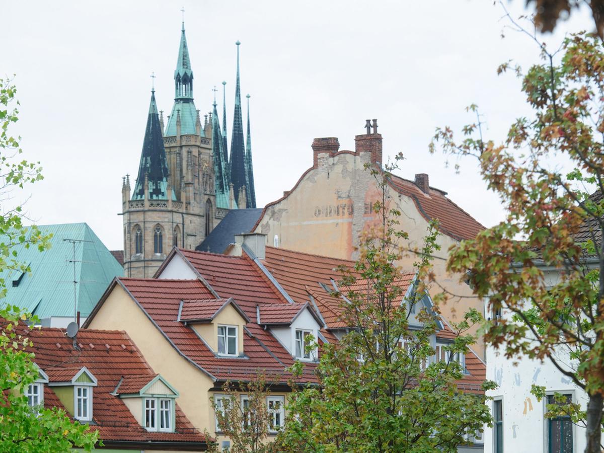Ferienwohnung Lange Bruecke Erfurt Esterno foto